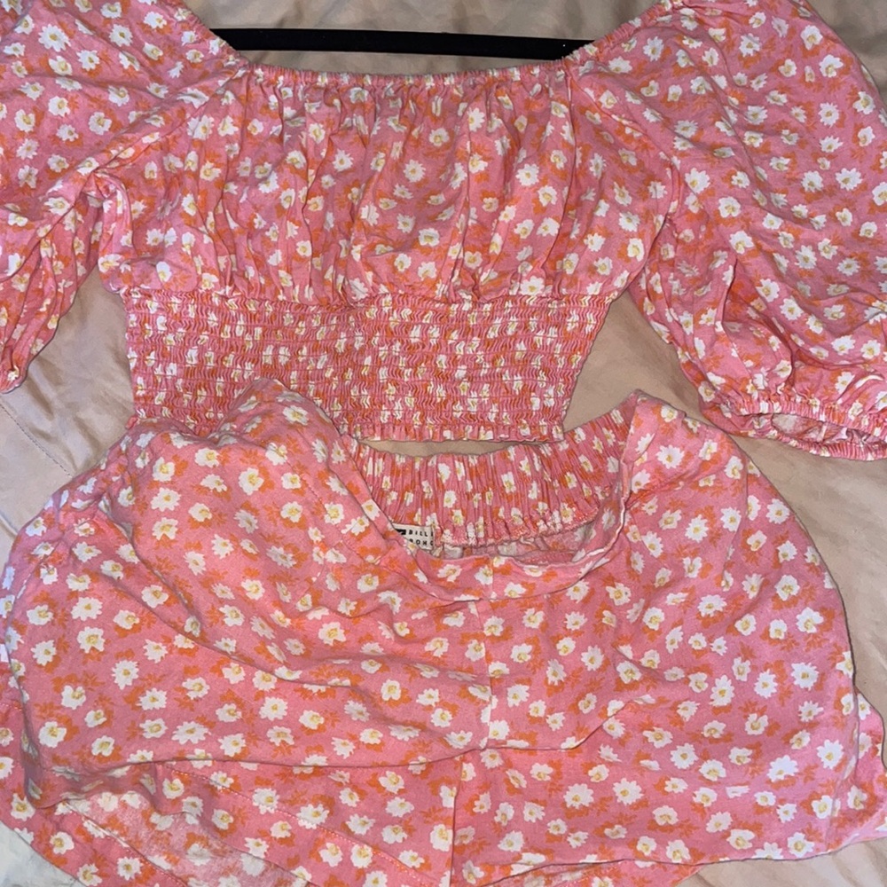 Billabong 2 piece floral summer spring set size S